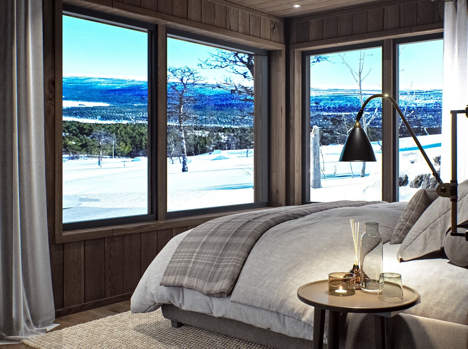 Hovedsoverom med nydelig utsikt- illustrasjon, avvik kan forekomme Galleribilde