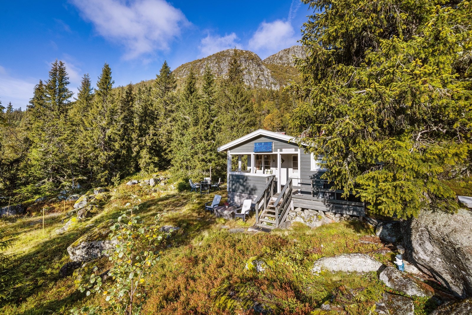 Hytta har enkel adkomst direkte fra hovedvei Galleribilde