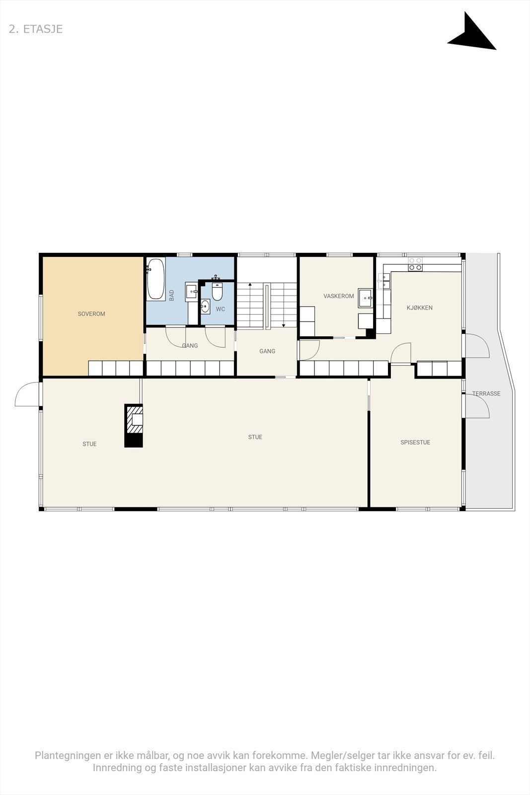 Plantegning 2. etasje Galleribilde