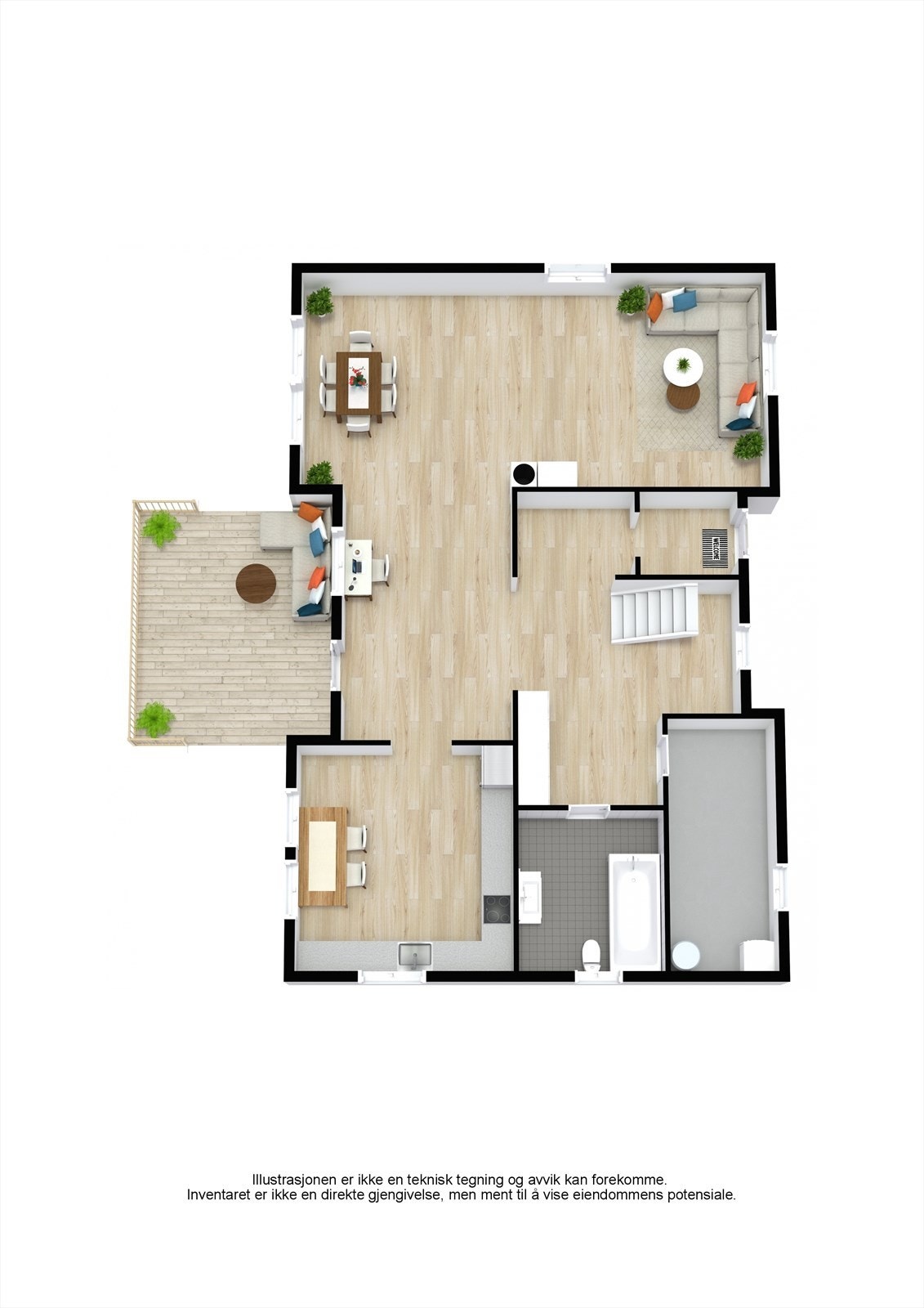 Plantegning 1. etasje Galleribilde