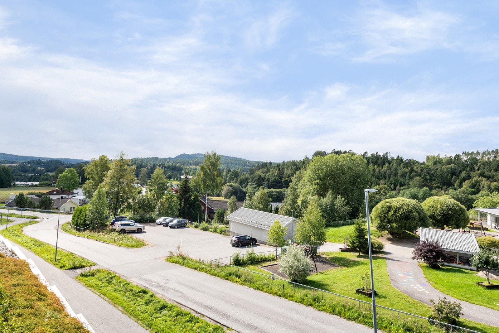 Flott utsikt fra balkong Galleribilde