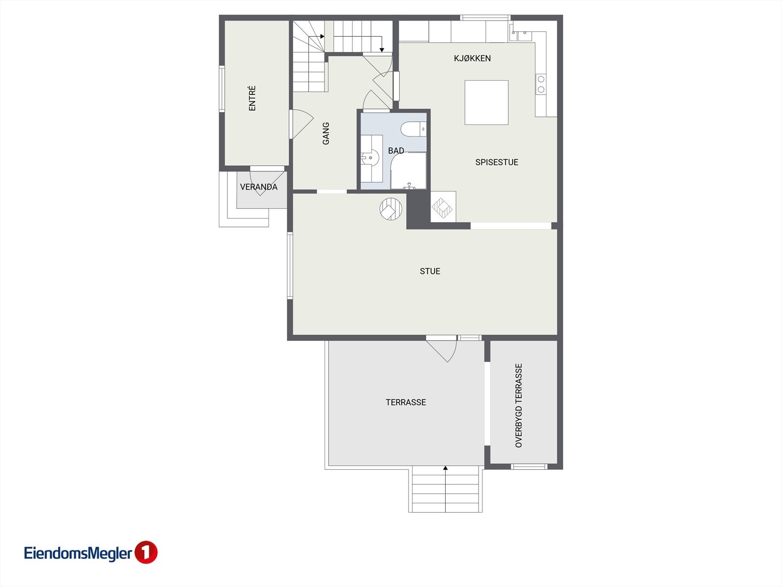 Plantegning 1. etg Galleribilde
