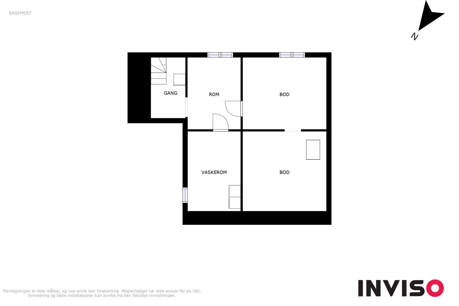 Plantegning kjeller. Galleribilde