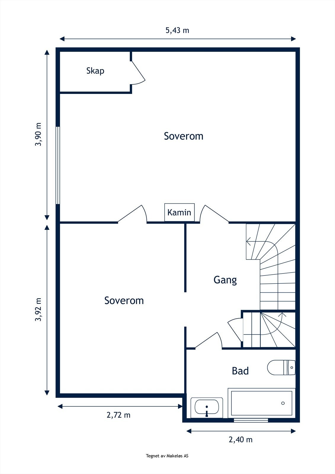 Plantegning 2.etasje. Galleribilde