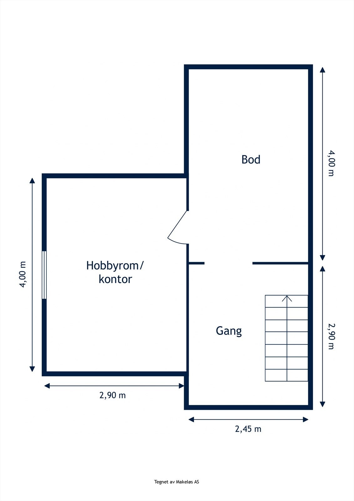 Plantegning loft. Galleribilde