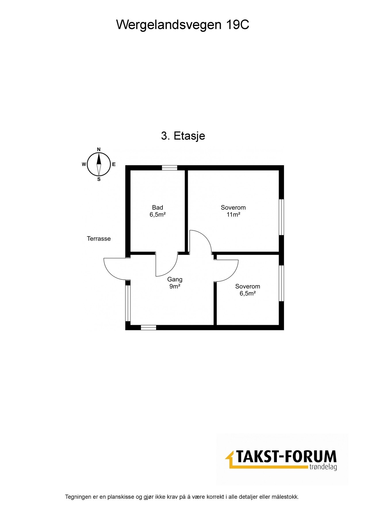 Plantegning 3.etasje Galleribilde