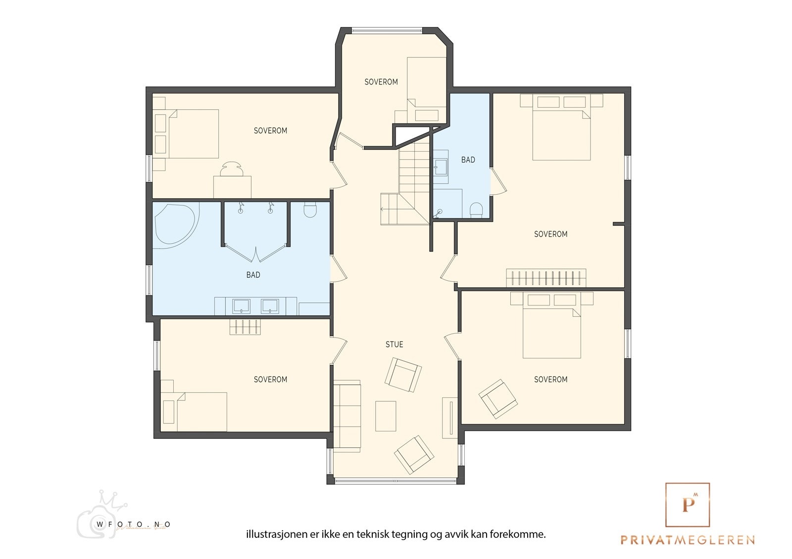 Planløsning 2. etasje Galleribilde