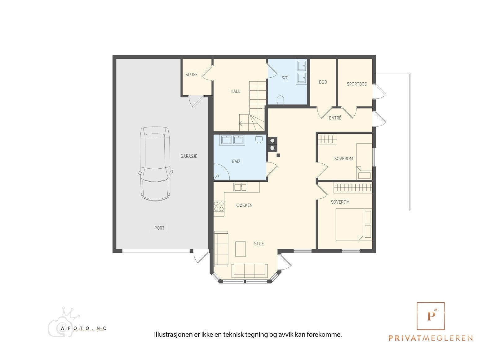 Planløsning u. etasje Galleribilde