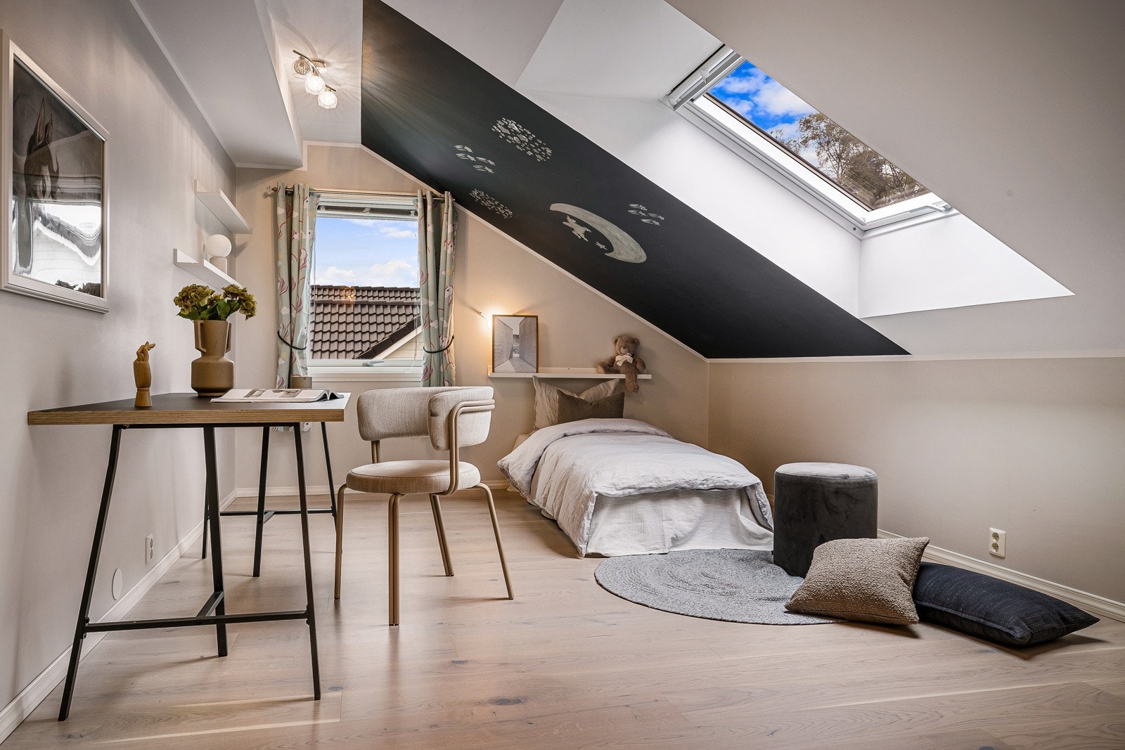 Soverom 3 er noe mindre, men allikavell god størrelse. Kan brukes til barnerom, gjesterom eller hobbyrom, alt etter behov. Galleribilde