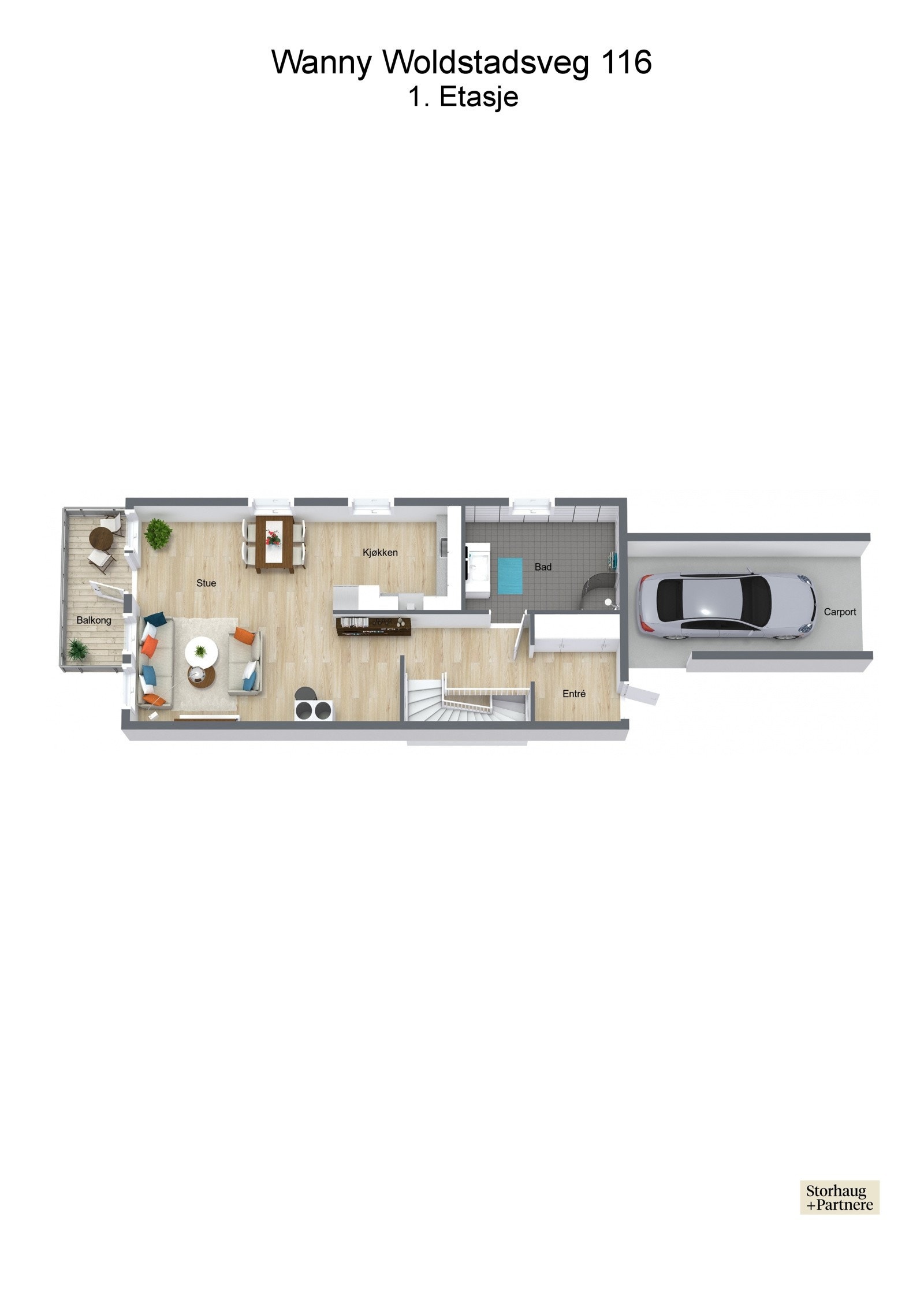 Plantegning 3d, 1. etasje Galleribilde