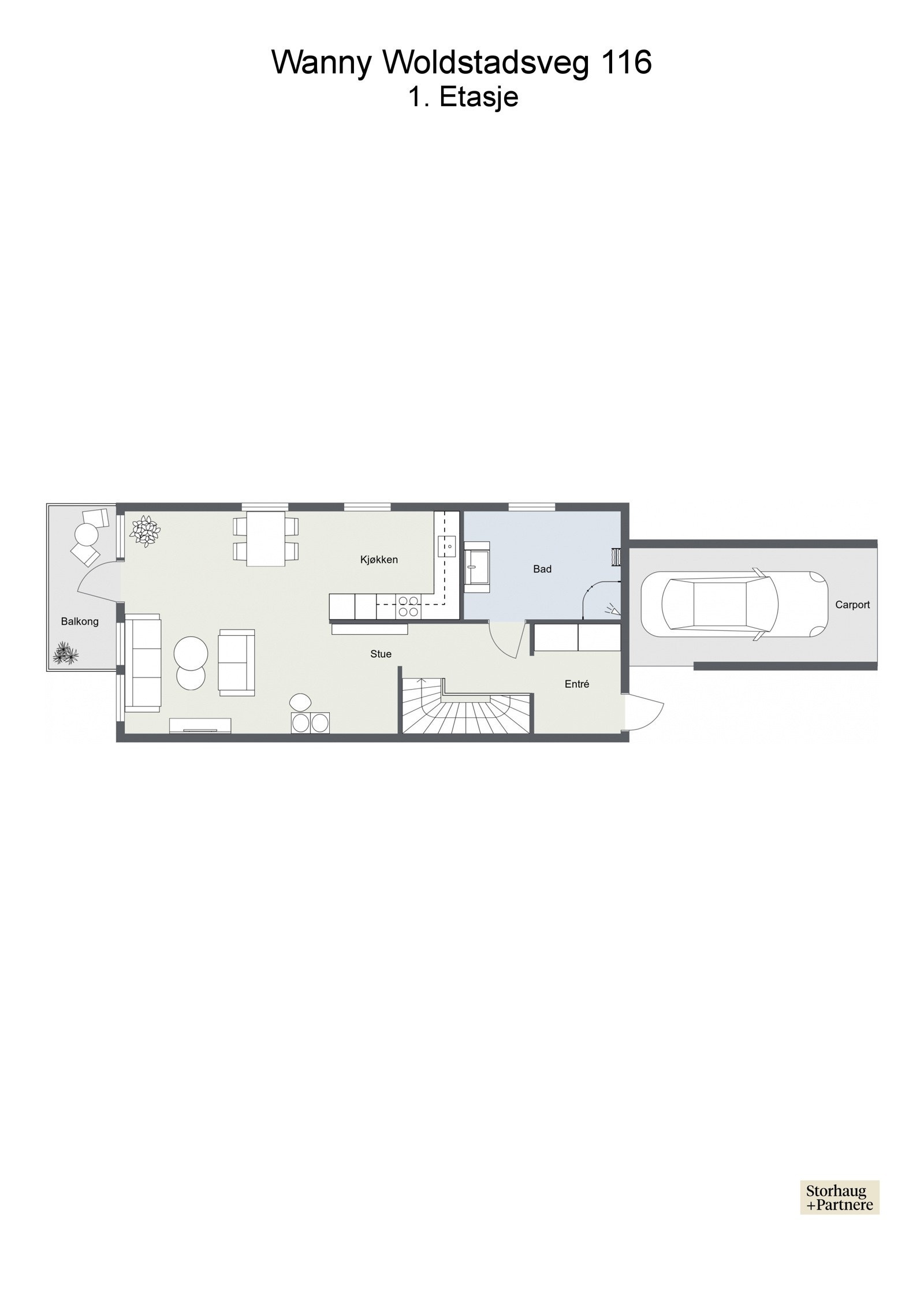 Plantegning 1. etsaje Galleribilde