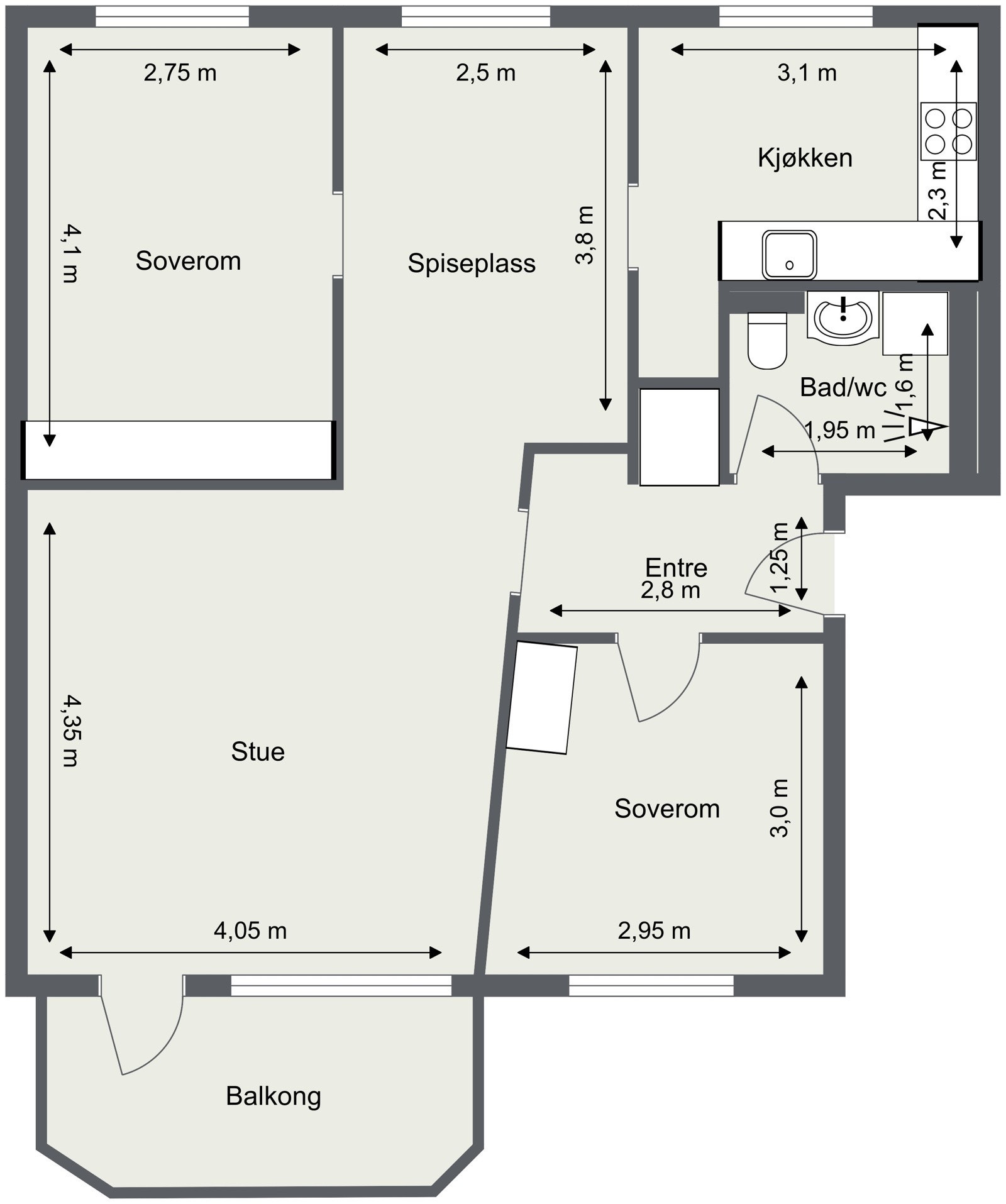 Plantegning Galleribilde