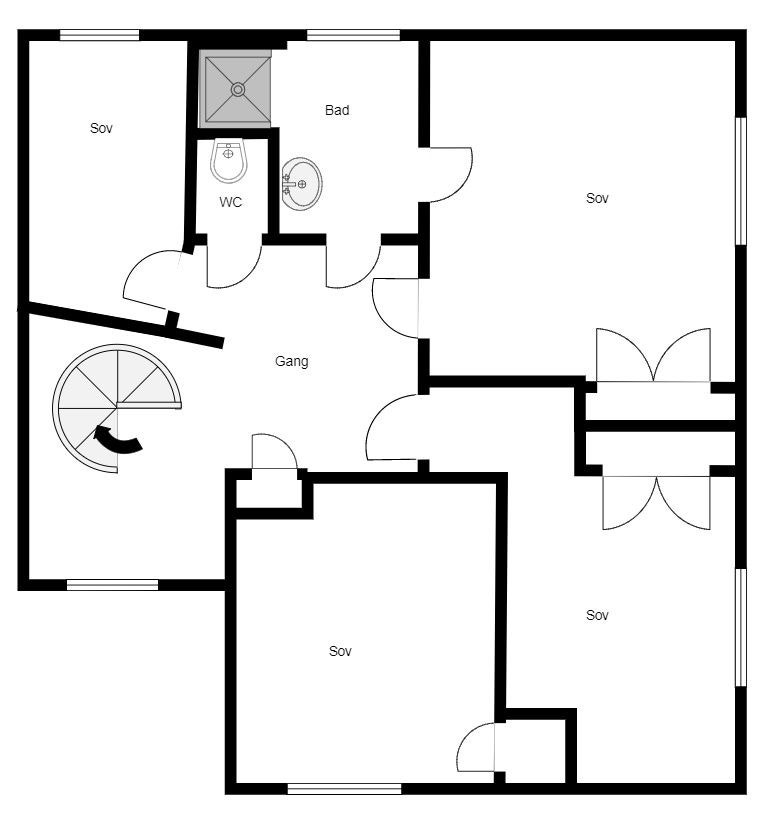 Planskisse 2.etg. Galleribilde