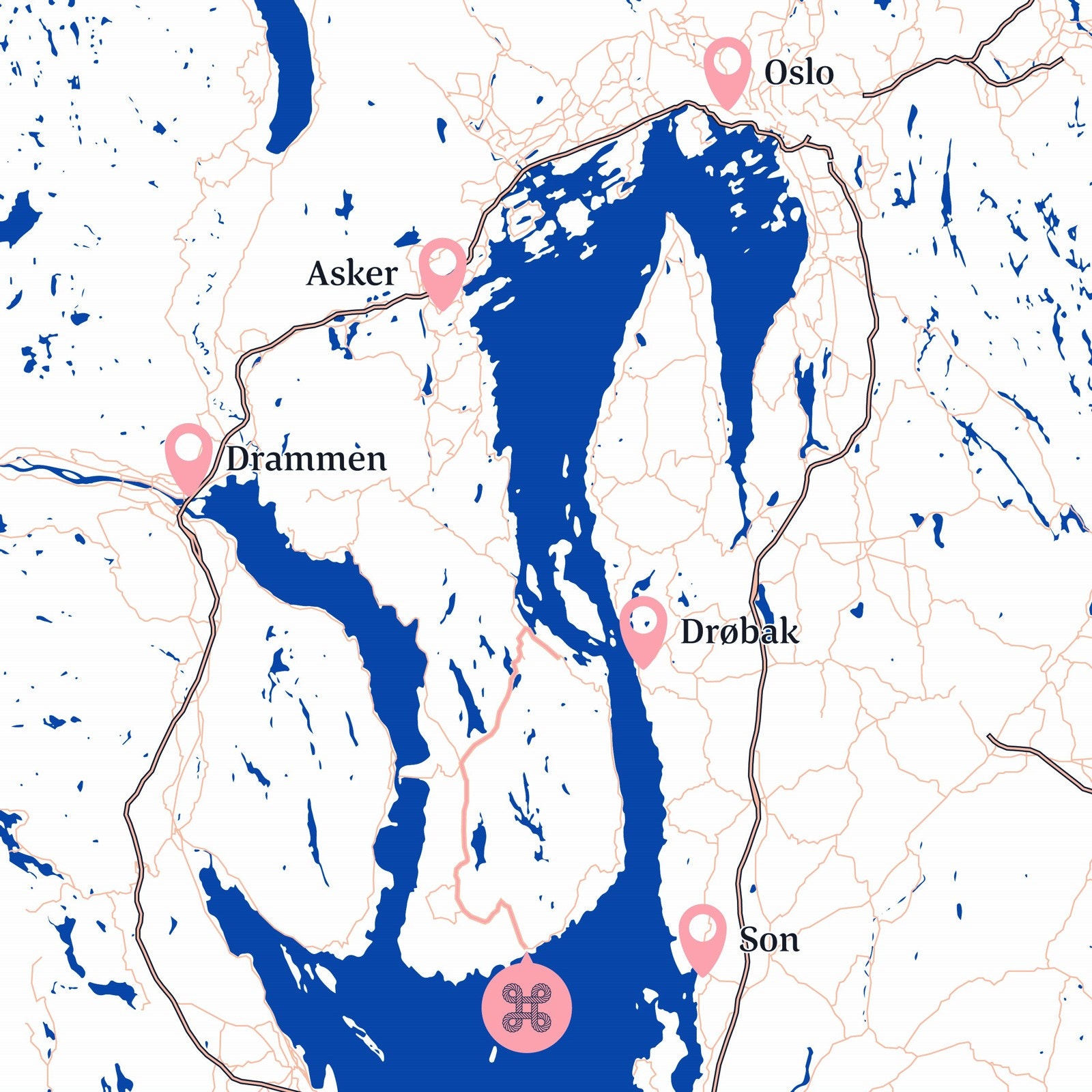 Hurum Brygge ligger under en times kjøring i fra Oslo Galleribilde