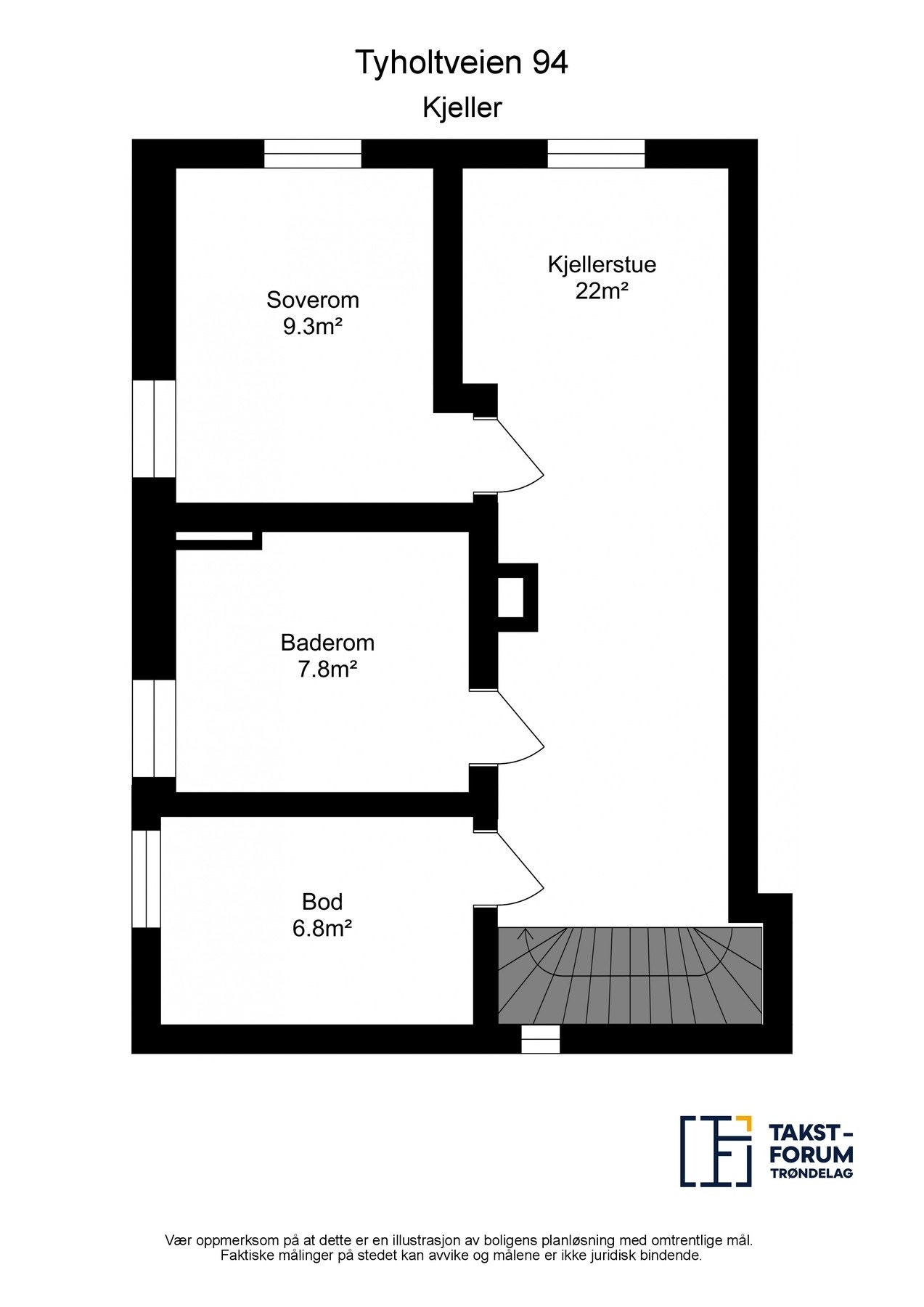 Planskisse med areal - Kjeller Galleribilde
