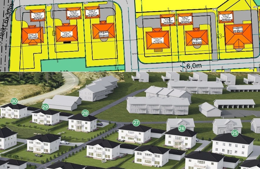 Situasjonsplan og illustrasjon av området Galleribilde