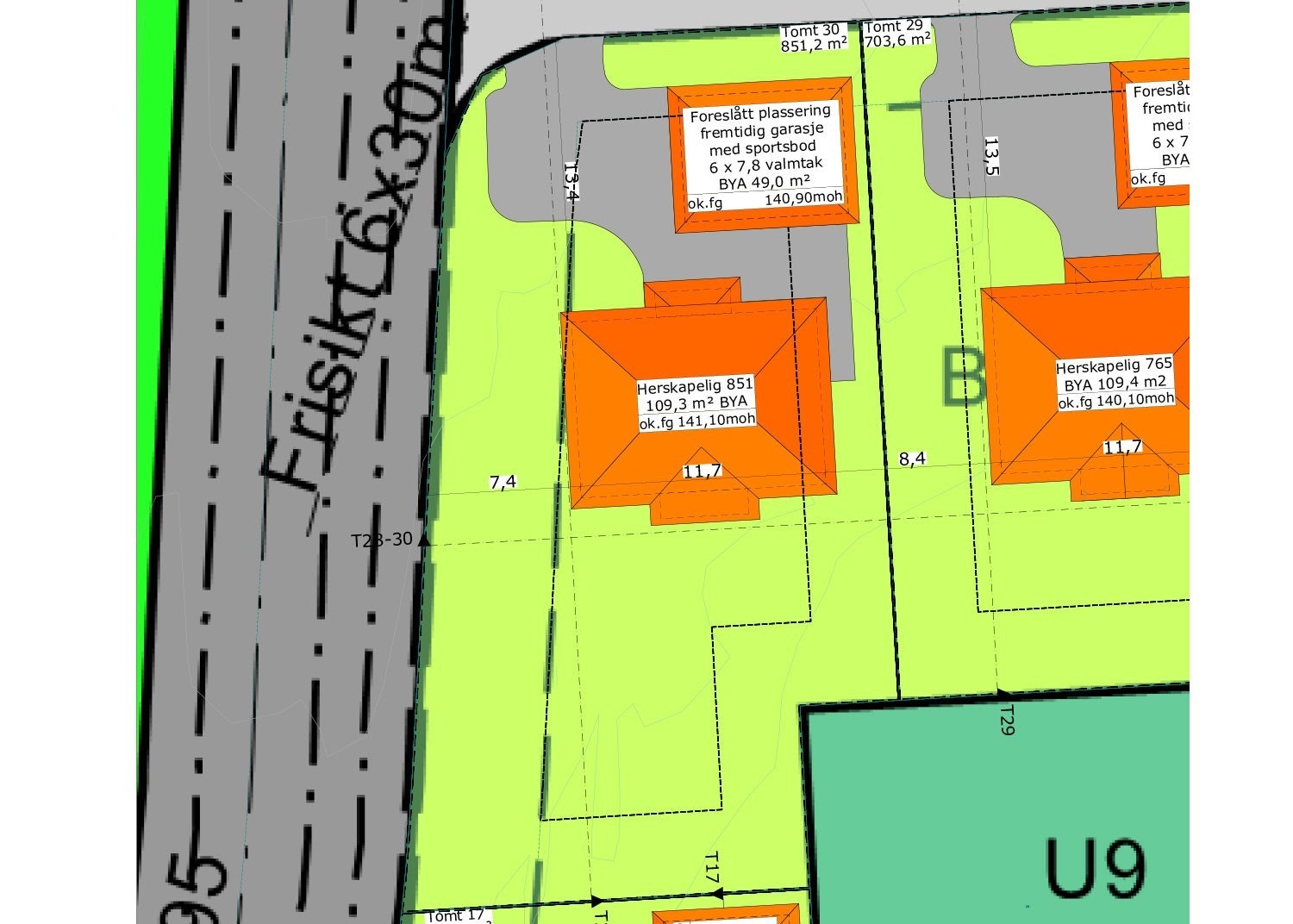 Situasjonsplan tomt 30 Galleribilde