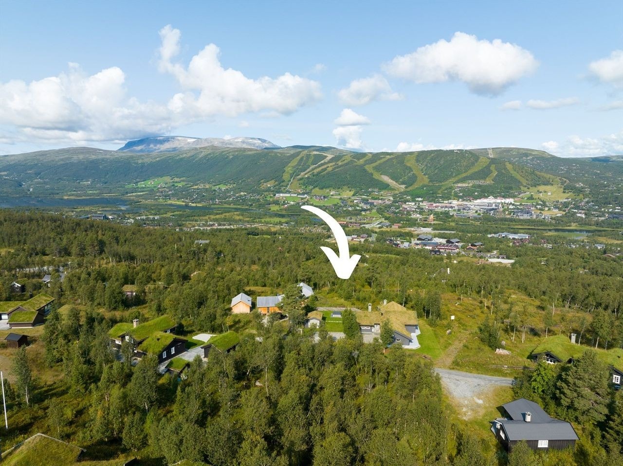 Tomten med en magisk utsikt over Geilo og Hallingskarvet Galleribilde