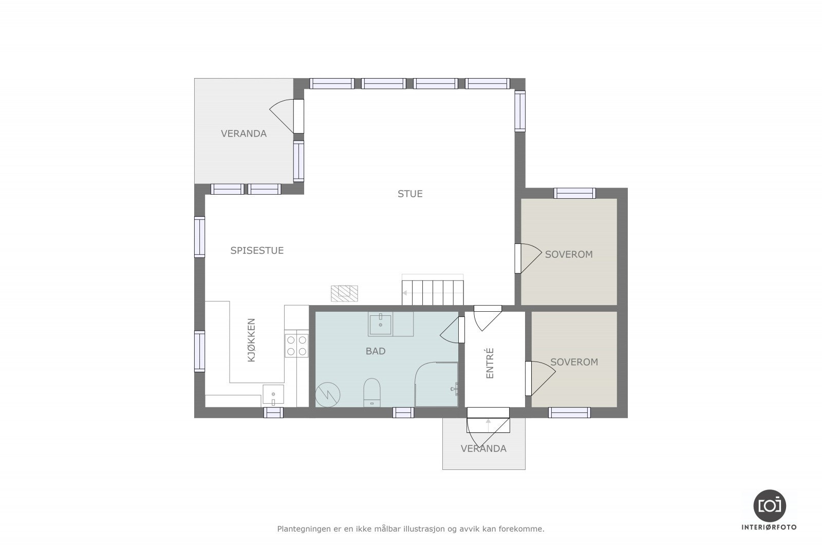 Plantegning 1.etasje Galleribilde