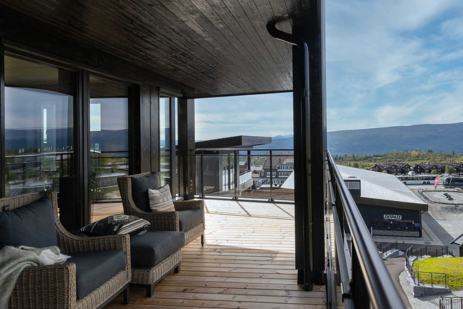 Balkongbilde av leilighet A505 i hus A. Galleribilde