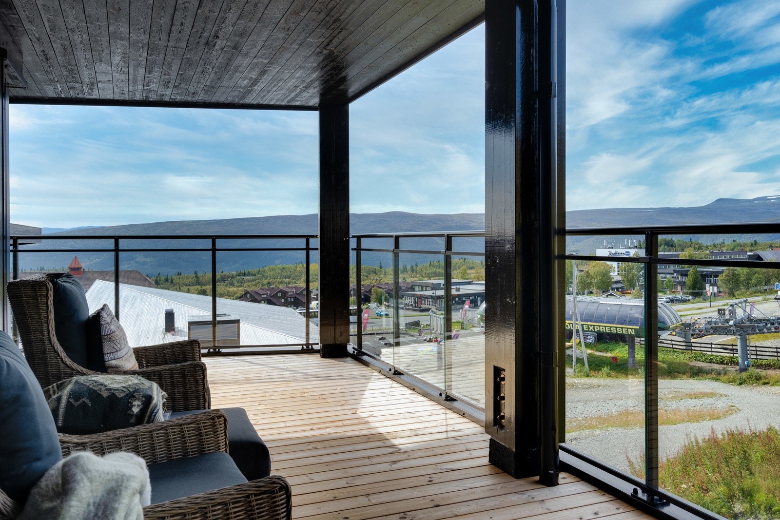 Balkongbilde av leilighet A505 i hus A. Galleribilde