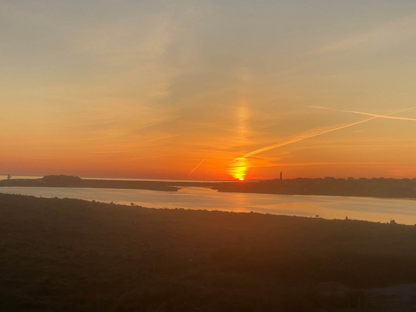Solnedgang fra terrassen Galleribilde