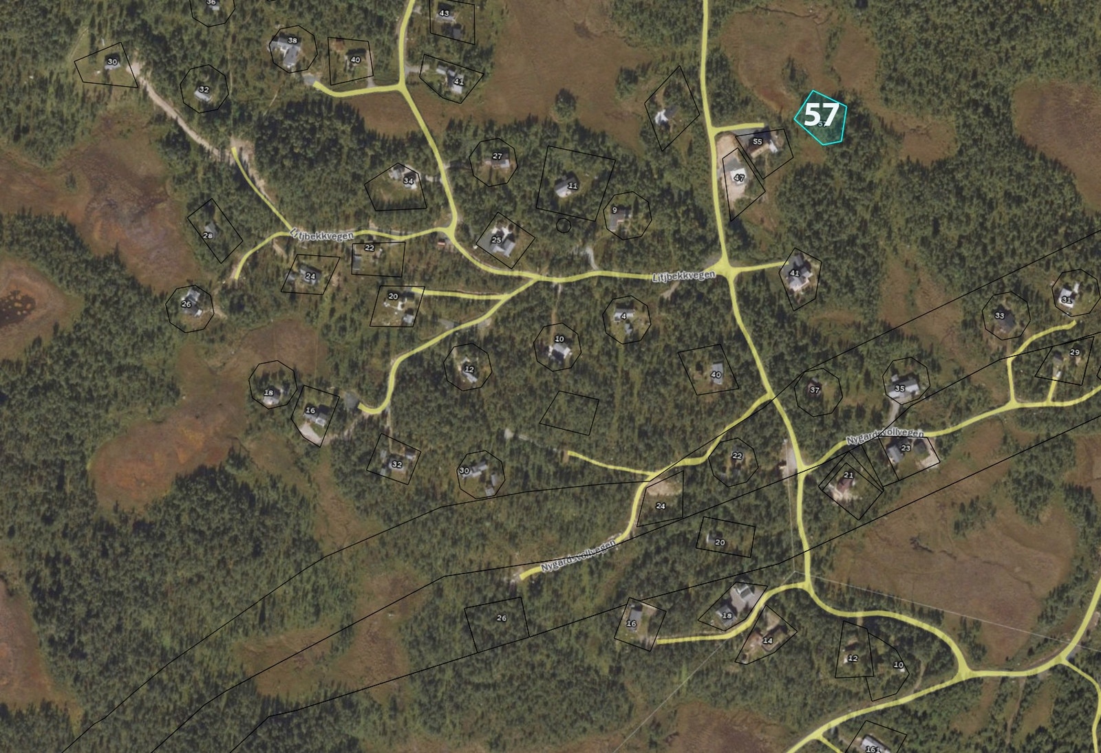 Tomt 57 måler 1 046.10 kvm. Galleribilde