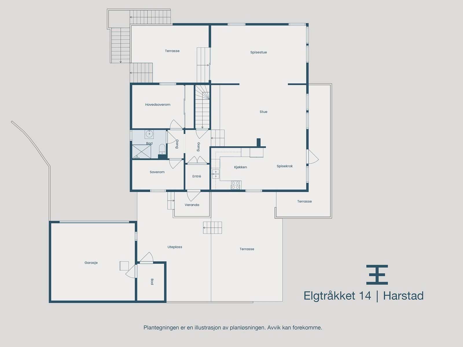 Plantegning hovedetasje Galleribilde