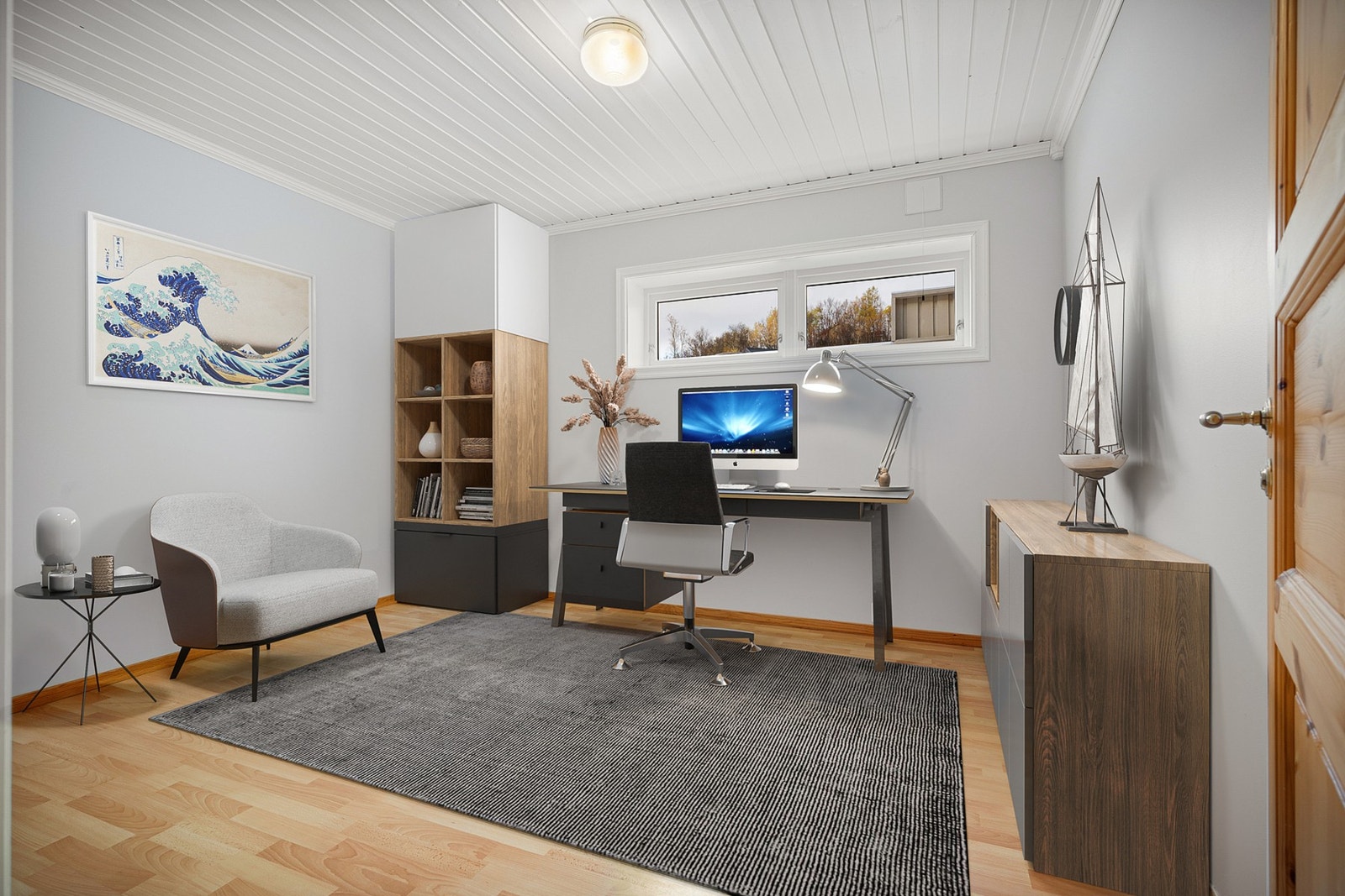 Kontor - digitalt møblert Galleribilde