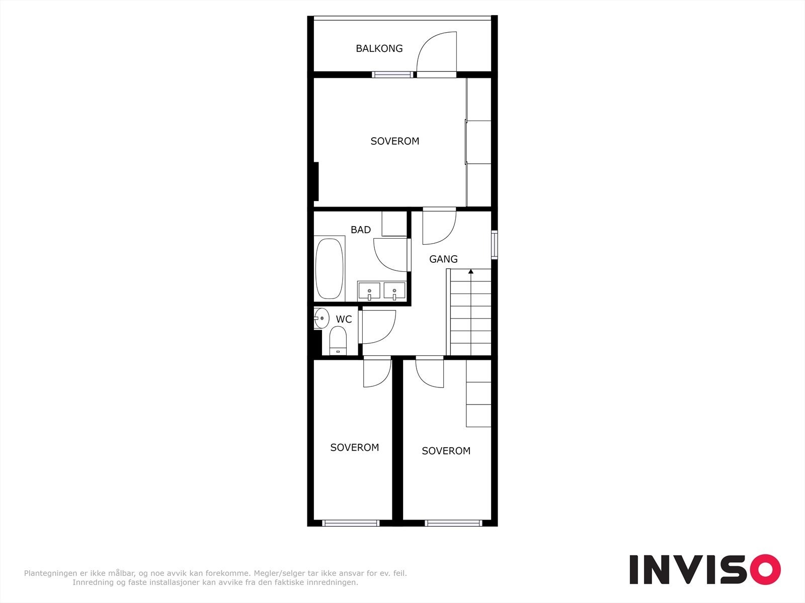 2 etg - Alternativ plantegning. Mulig med et soverom til. Galleribilde