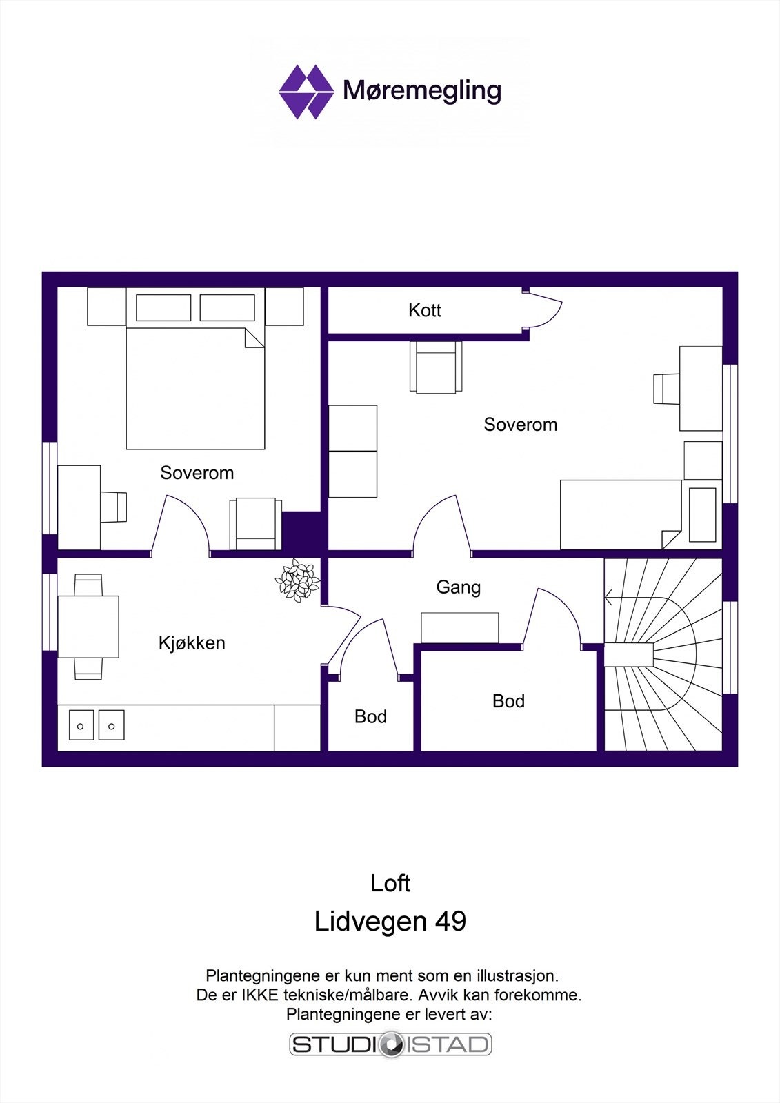 Plantegning - loft Galleribilde