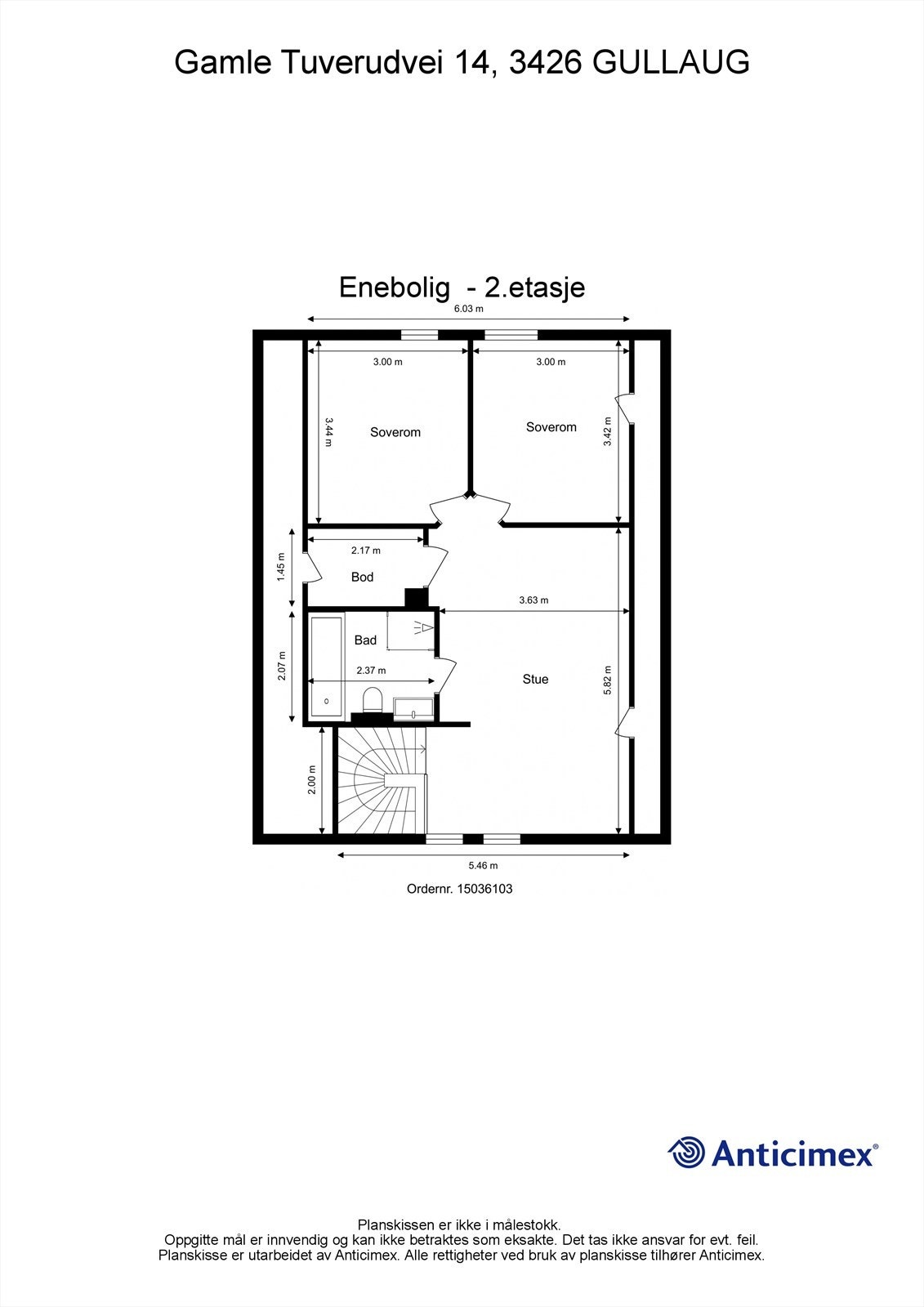 Plantegning 2. etasje Galleribilde