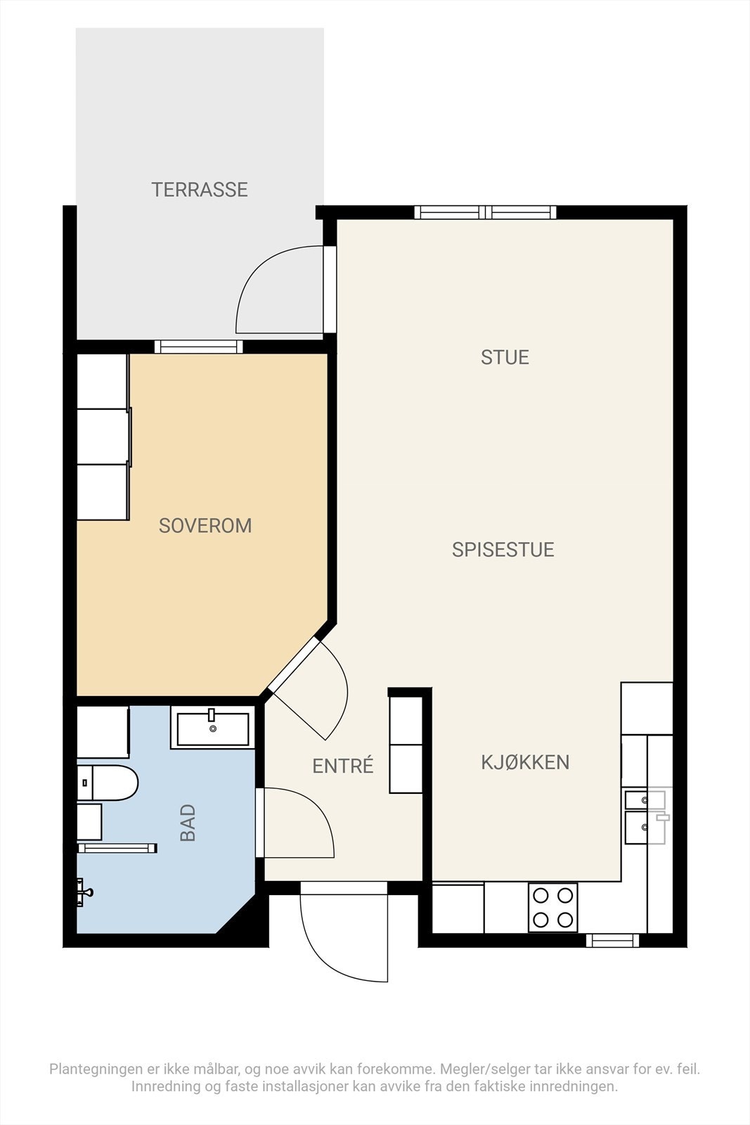 Vi starter med plantegningen tidlig, så du enkelt kan orientere deg i boligen. Galleribilde
