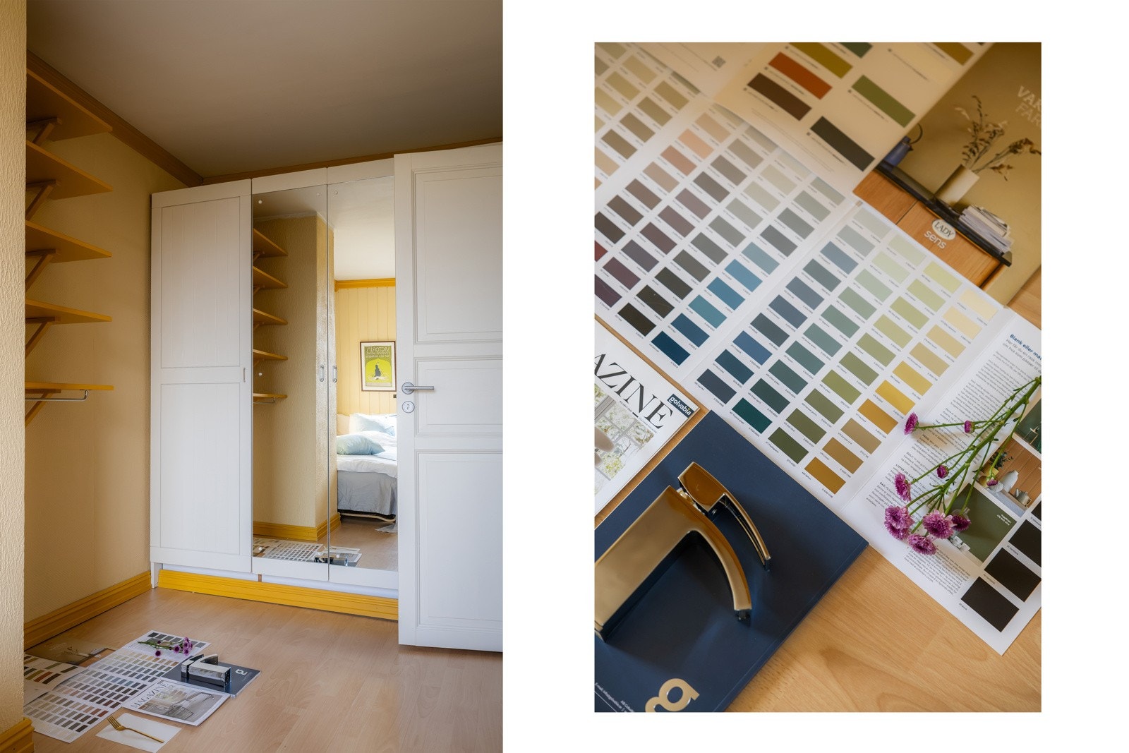 Hvordan velge farge? Det kan være vanskelig å velge farge til et rom. Farger påvirker oss og romfølelsen. Forsøk å tenke helhet, og velg farger som harmonerer. Galleribilde