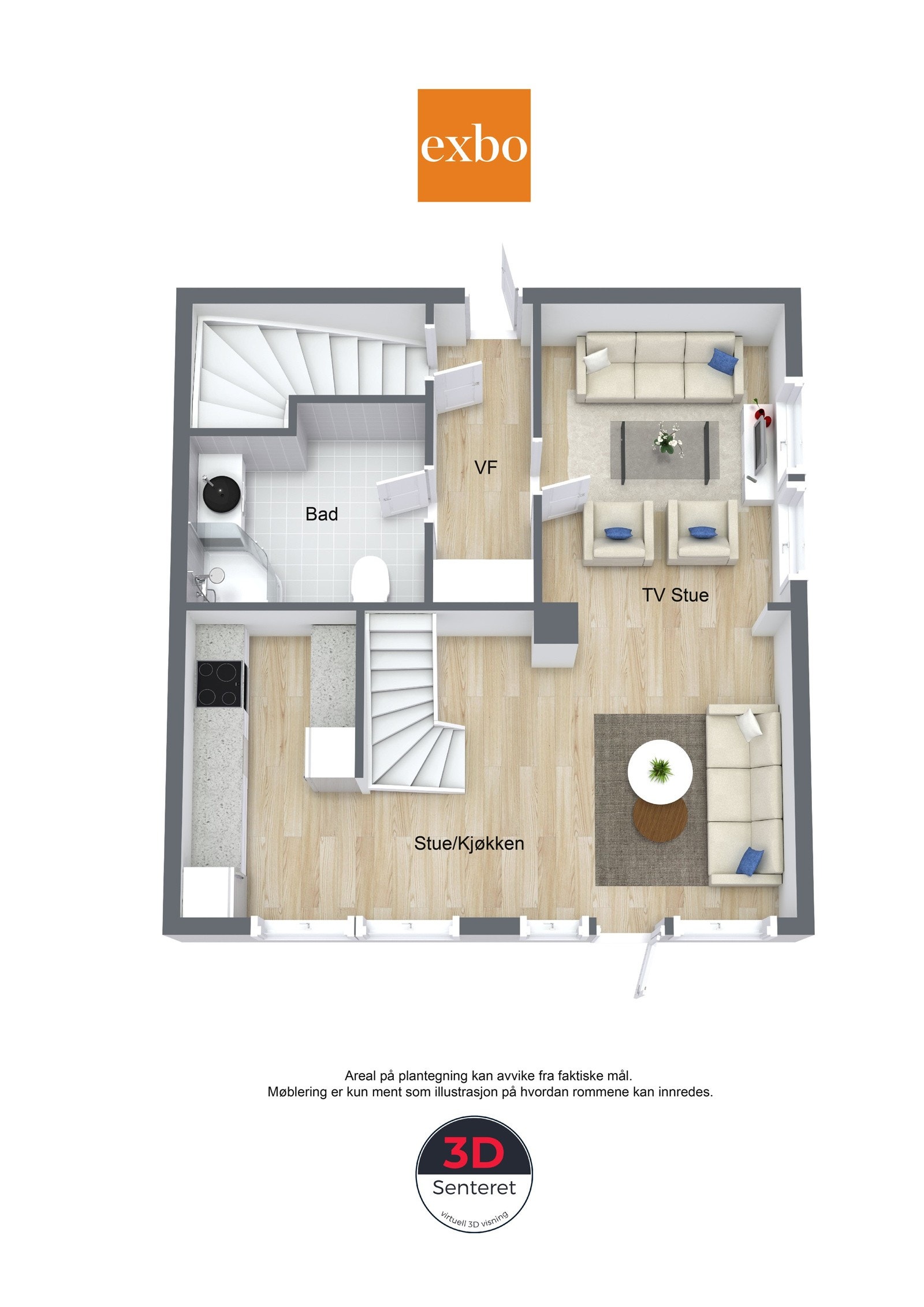Plantegning 1 etg. Galleribilde