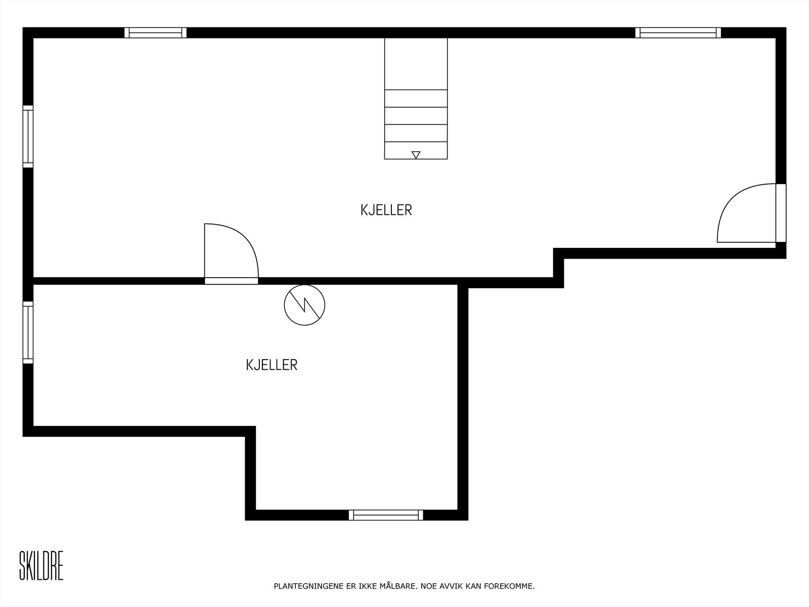 Plantegning kjeller. Galleribilde