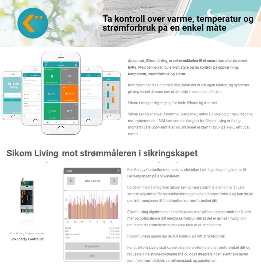 Hytta er utstyrt med energieffektive løsninger fra Sikom Galleribilde