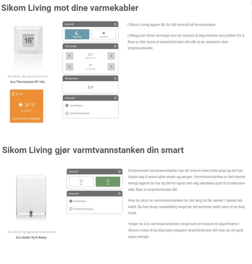 Smartsystemet bidrar til å redusere energikostnadene Galleribilde