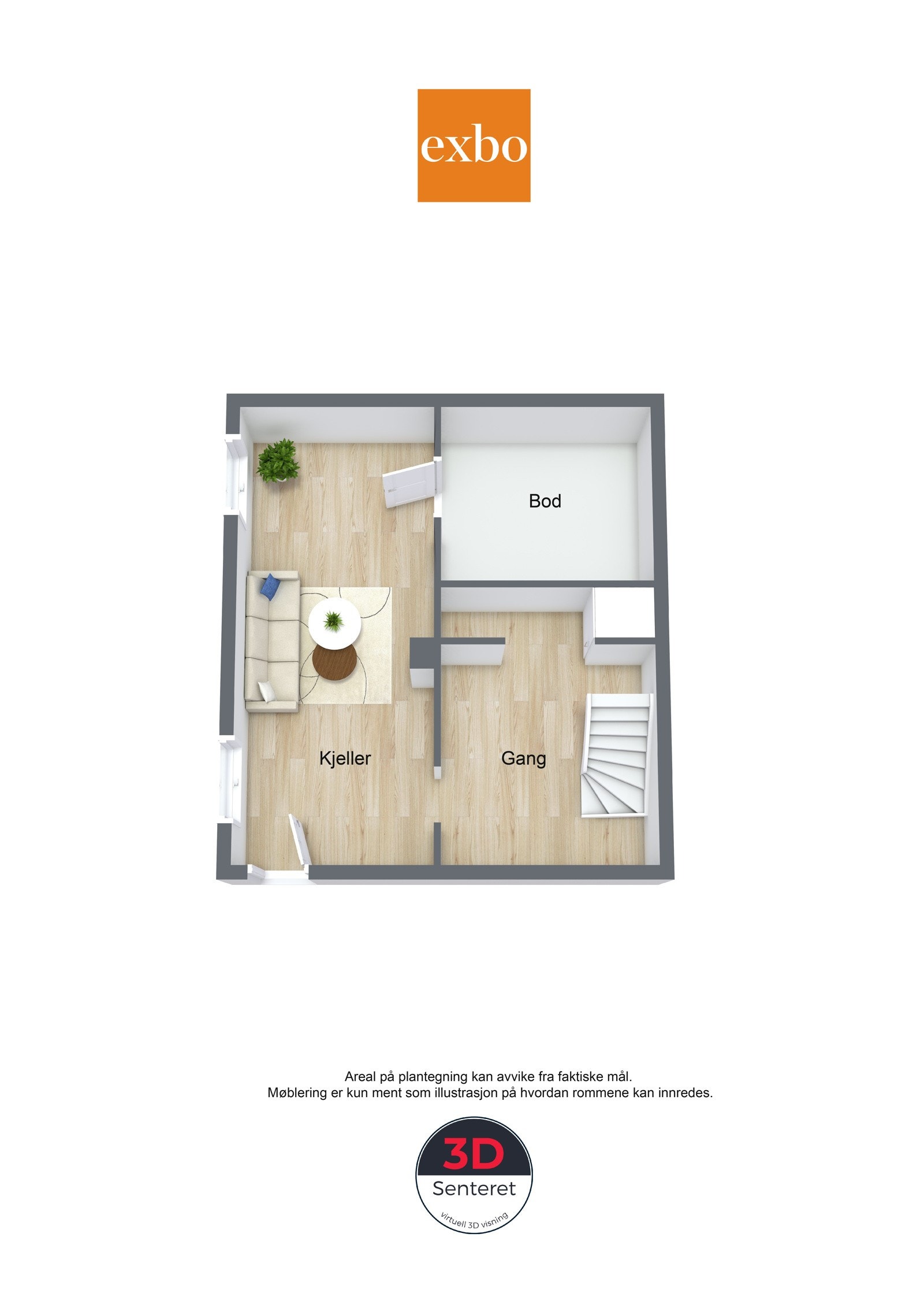 Plantegning kjeller. Galleribilde