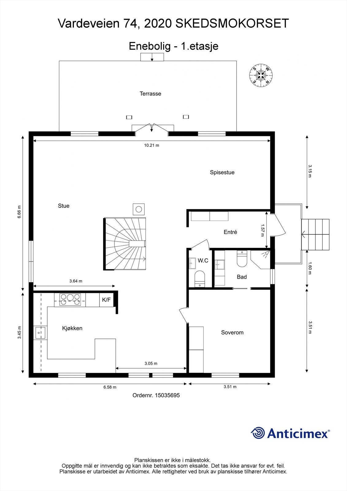 Plantegning 1.etg. Galleribilde