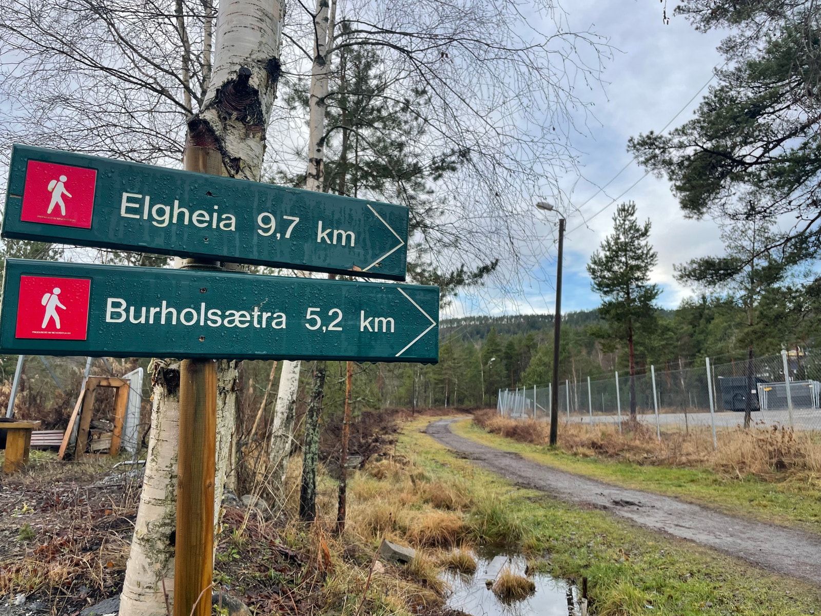 Rett ved tomten er det mulig å gå fine turstier innover skog og mark. Galleribilde