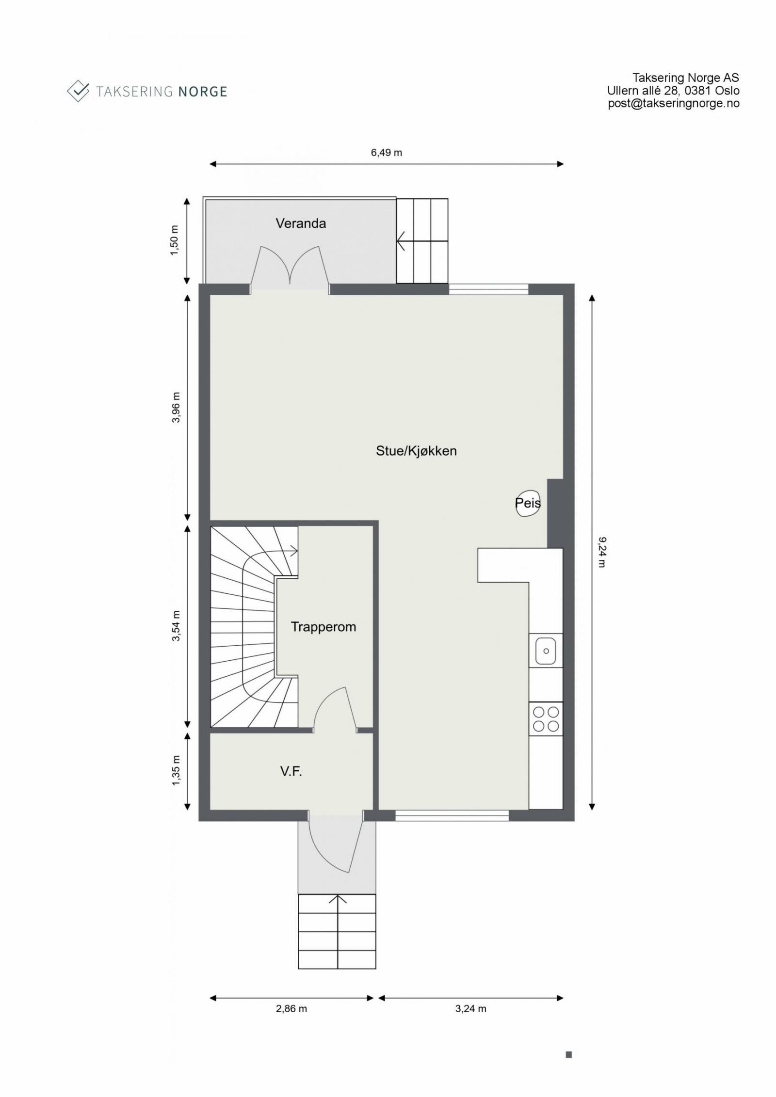 Planskisse 1. etasje Galleribilde