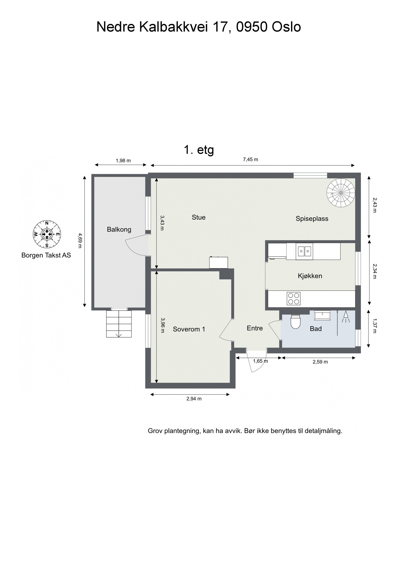 Planløsning 1. etasje. Galleribilde