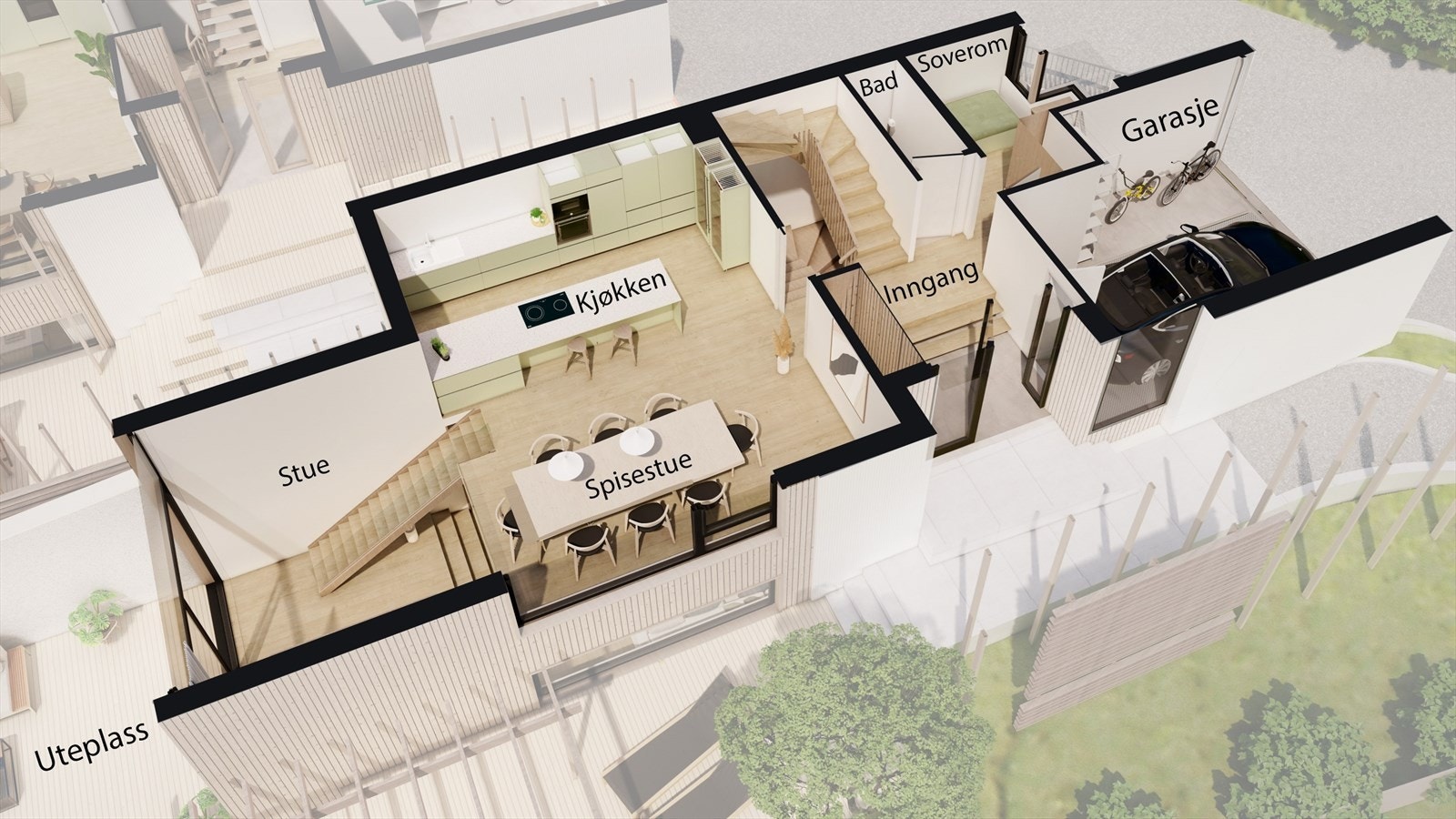 Plantegning 2.etg. Galleribilde