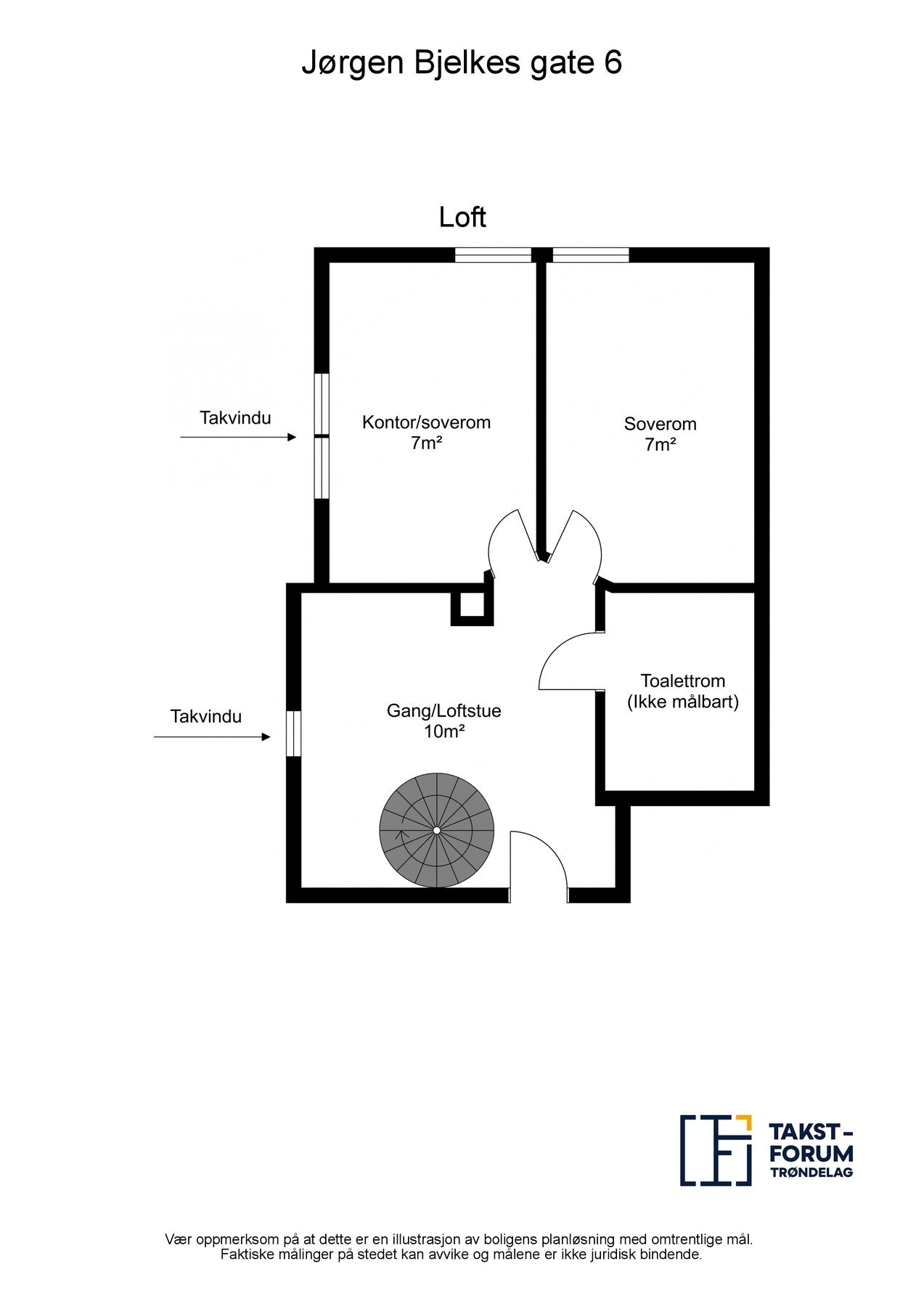 Planskisse for loft. Galleribilde