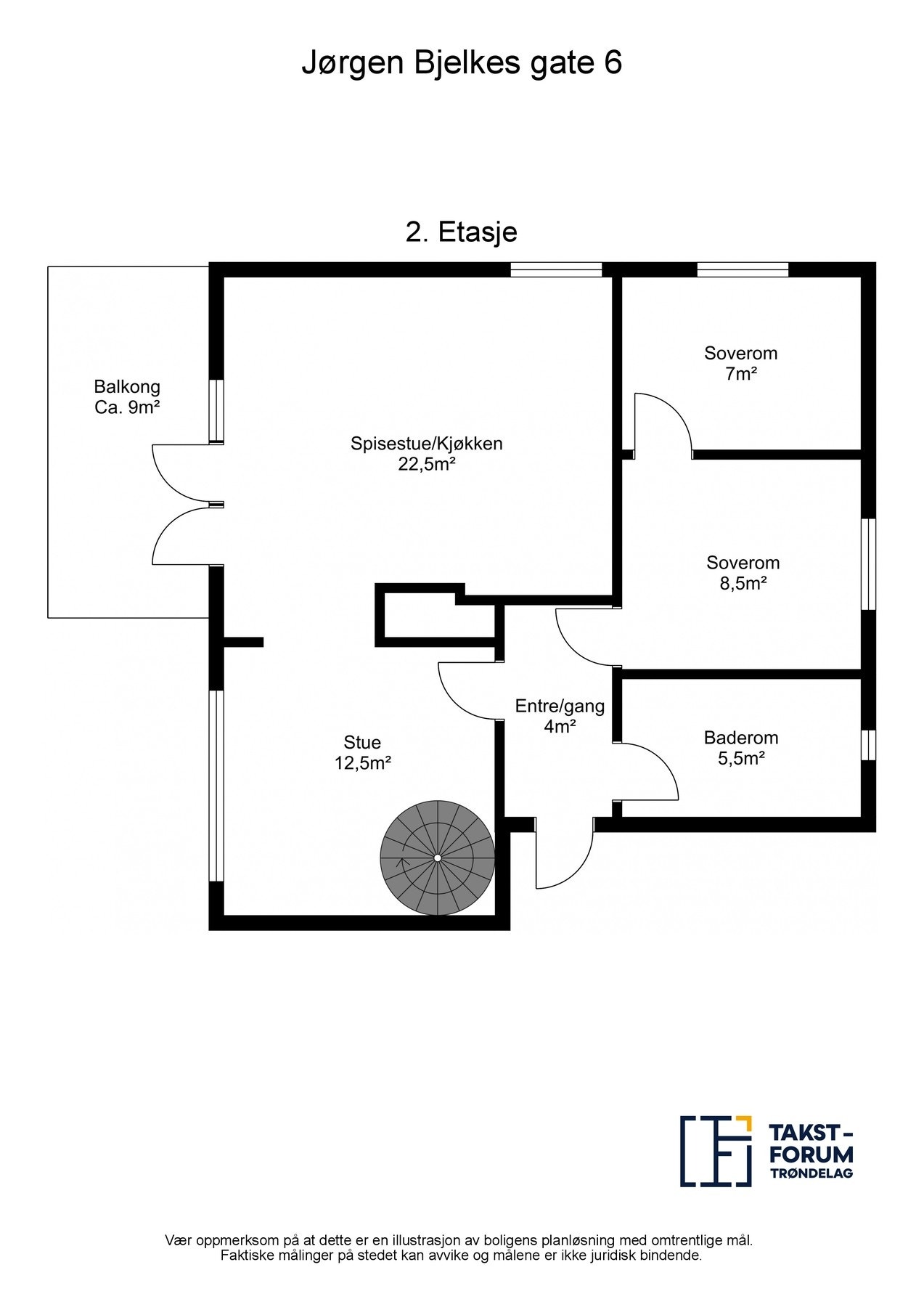 Planskisse for 2.etasje. Galleribilde