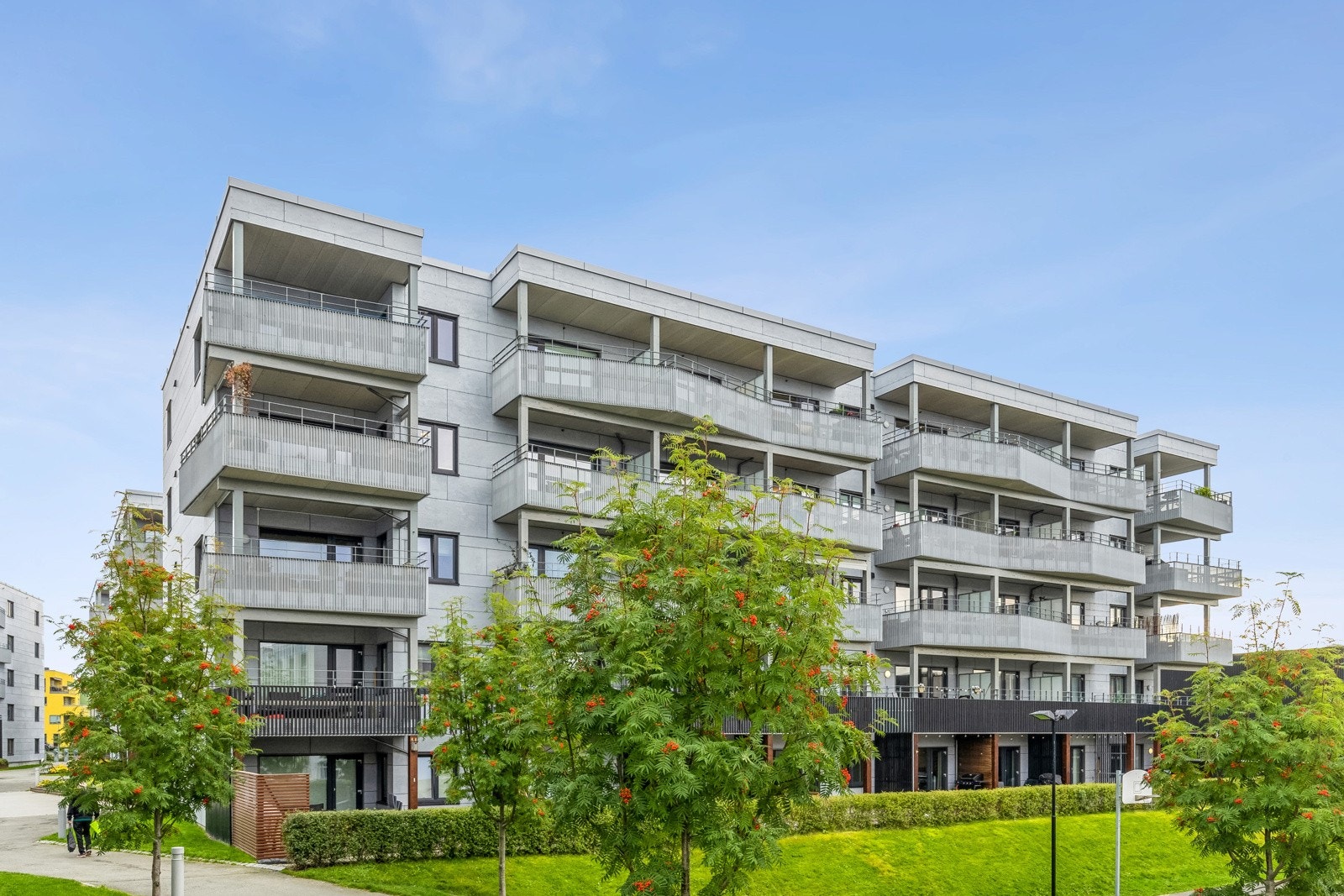 Bygget har en av feltets beste plasseringer mot friareal som gir fri og usjenert bofølelse. Galleribilde