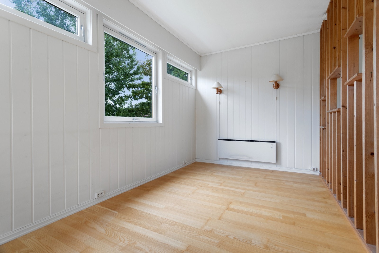 Tidligere var det et soverom i denne delen av stuen. Galleribilde