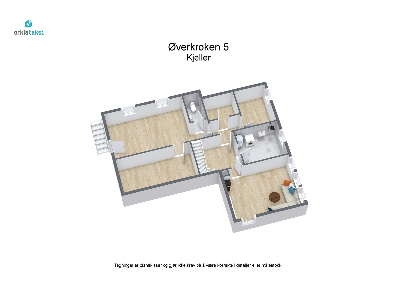 Planskisse kjeller Galleribilde
