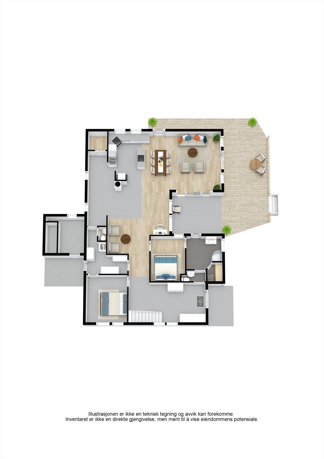 Plantegning 1. etasje Galleribilde